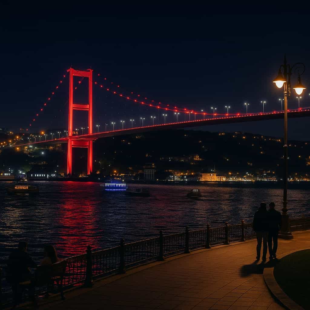 Gece Boğaz Manzarası